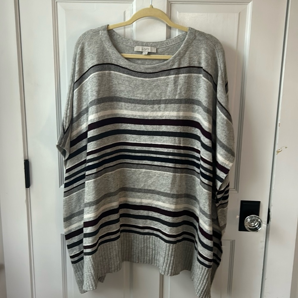 Striped poncho